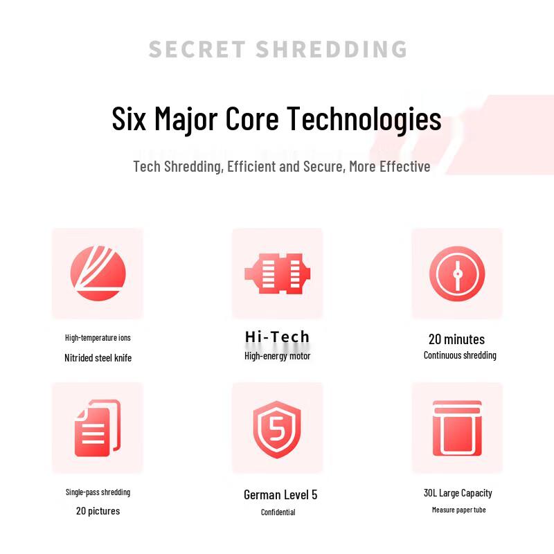 Deli 9918 Level 4 Cross-Cut Office Shredder CN plug (adapter included)