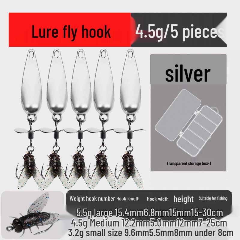 Propeller Spinner Fly Fishing Lure - Micro Soft Bait Hook for White Mouth Fishing