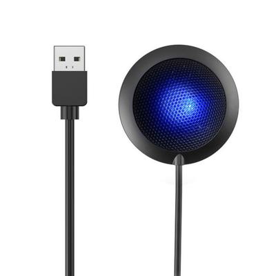 Desktop-USB-Konferenz-Freisprechmikrofon, 360-Grad-Rundstrahlkondensator, Plug & Play-PC