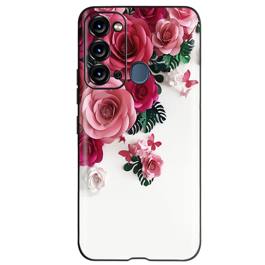 For ITEL Vision 3 Case Fashion Cat Sunflower Phone Cases For Itel S17 S 17 S661W Soft TPU Black Silicone Cover Vision3 Bumper