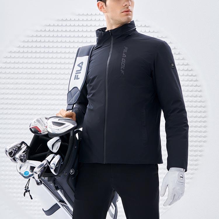 New FILA Athletics Down Jacket Men's Pitch Black A11M245906FBK