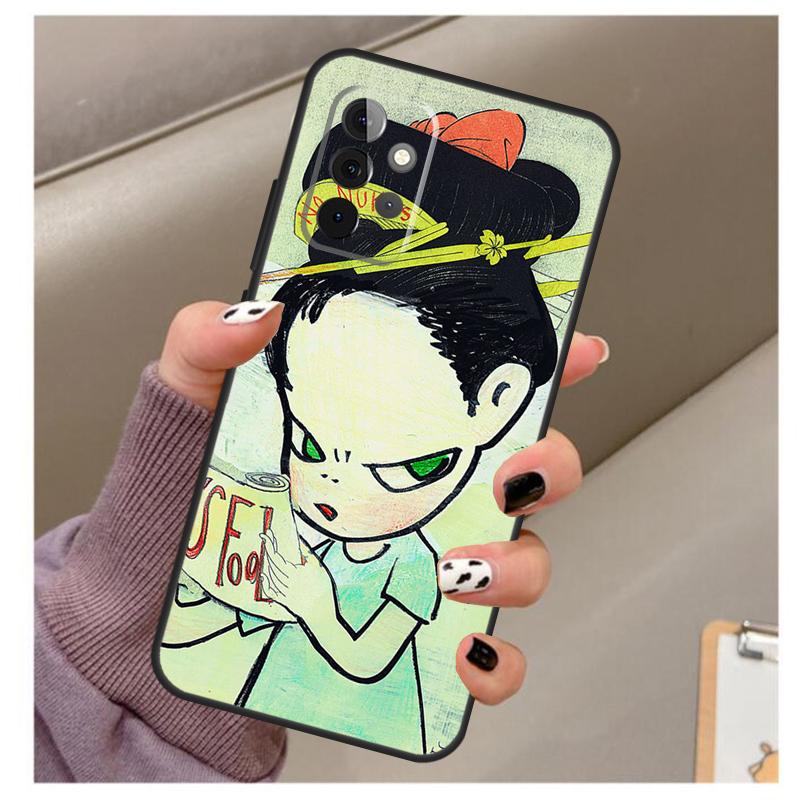Cartoon Aesthetic Yoshitomo Nara Case For Samsung Galaxy A56 A16 A26 A36 A06 A52 A53 A33 A13 A34 A54 A14 A15 A35 A55 A22 A32