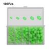 100Pcs Beads Glow Round Casting Baits Green Cylindrical Luminous Bait Tackle Fittings Tools Supplies Pool River