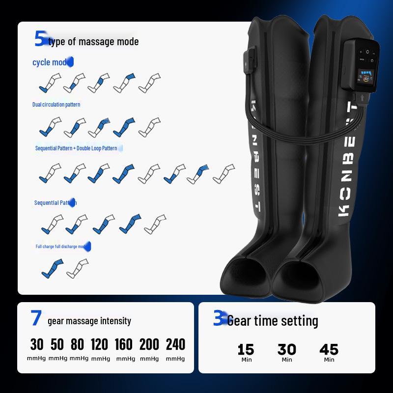 Upgraded Four-Chamber Air Wave Leg Massager for Home & Sports Rehabilitation