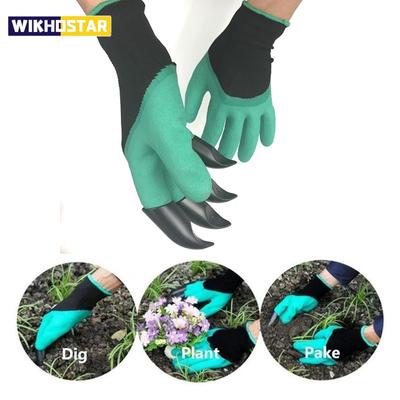 4 Hand Klaue ABS Kunststoff Garten Gummi Handschuhe Gartenarbeit Graben Pflanzen Langlebig Wasserdicht Arbeit Handschuh Outdoor Gadgets