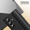 Avec Film Protecteur d'Écran en Verre Coque de Protection pour Charnière Complète pour Samsung Galaxy Fold 8 7 6 5 4 3 avec Stylo et Support Caché Housse antichoc