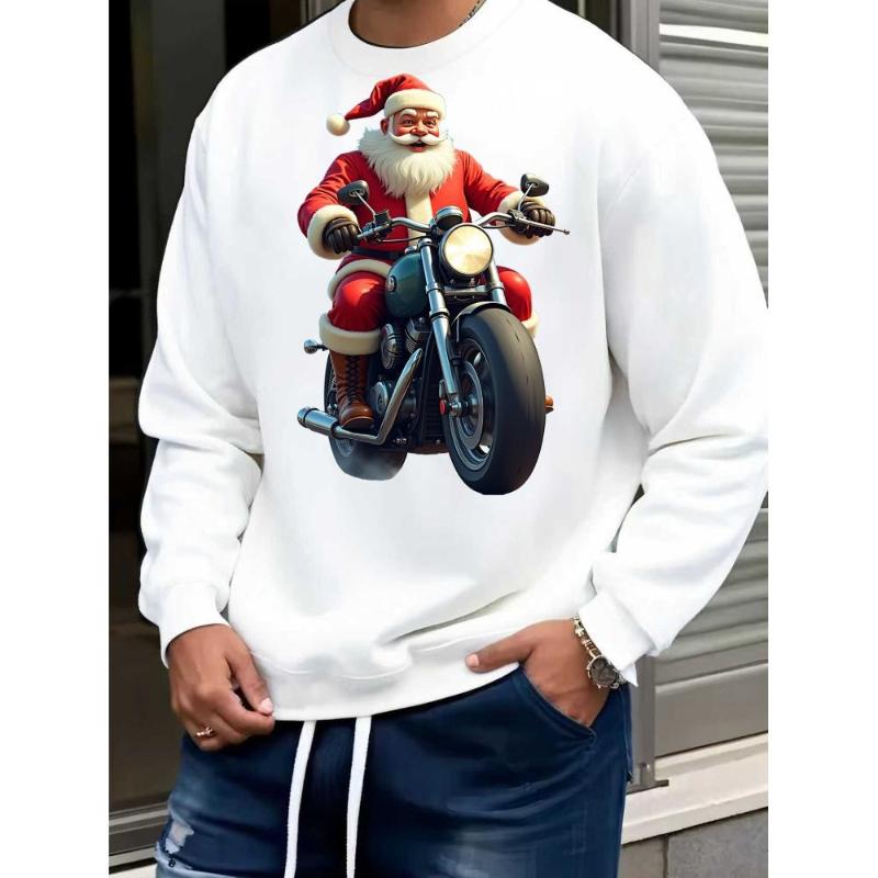 

Christmas Day Crew Neck Sweatshirt, Polyester-Merino Wool , Cozy Work From Home & Lounge Wear XXL чорний