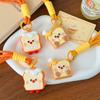 Cute Toast Key Chain Couple Three-dimensional Figure Student Bag Pendant Accessory Bread Pendant Gift