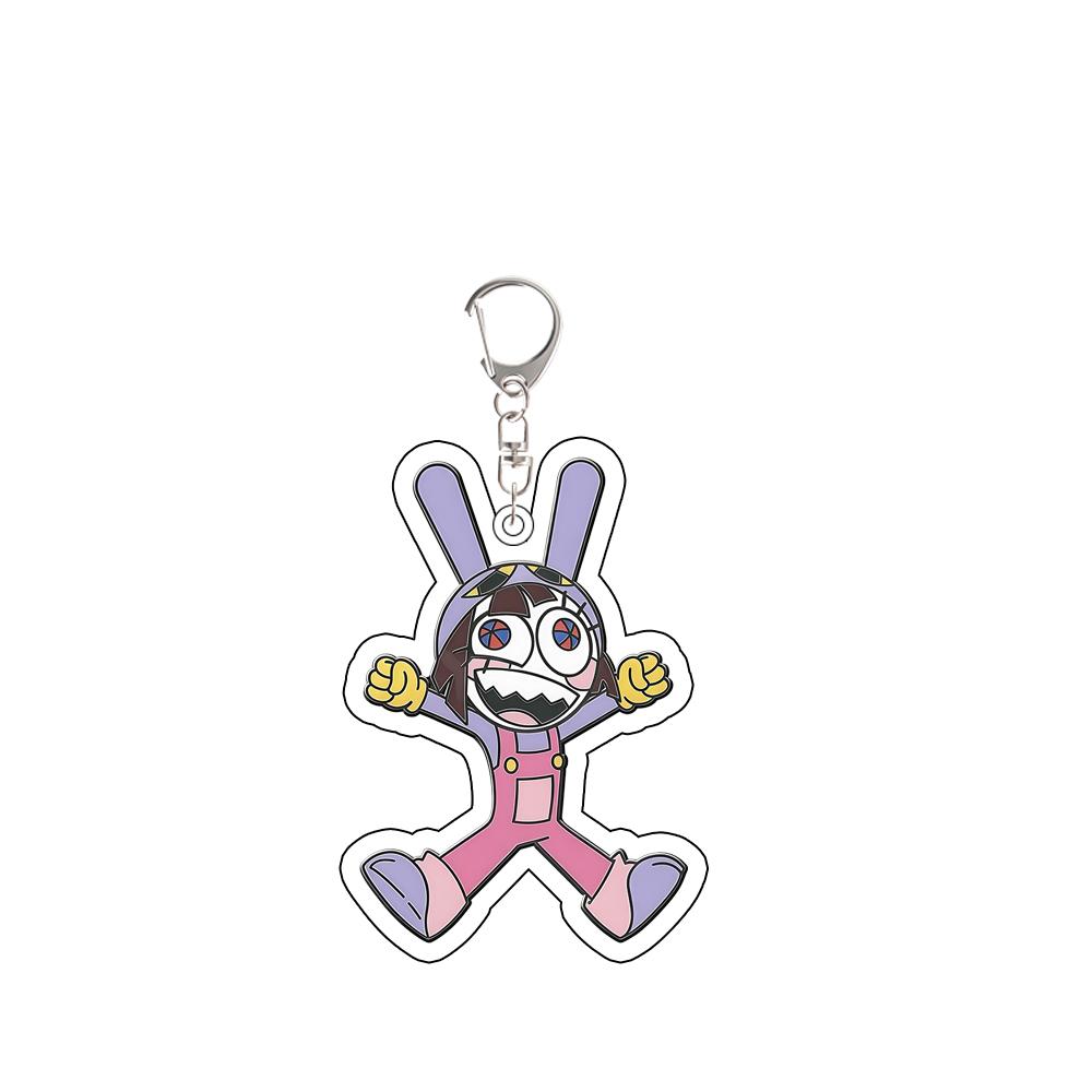 Voor TADC Pomni Jax Anime Merchandise Acryl Sleutelhanger Creativiteit Cartoon Rugzak Hanger Accessoires Prachtig Festival Cadeau