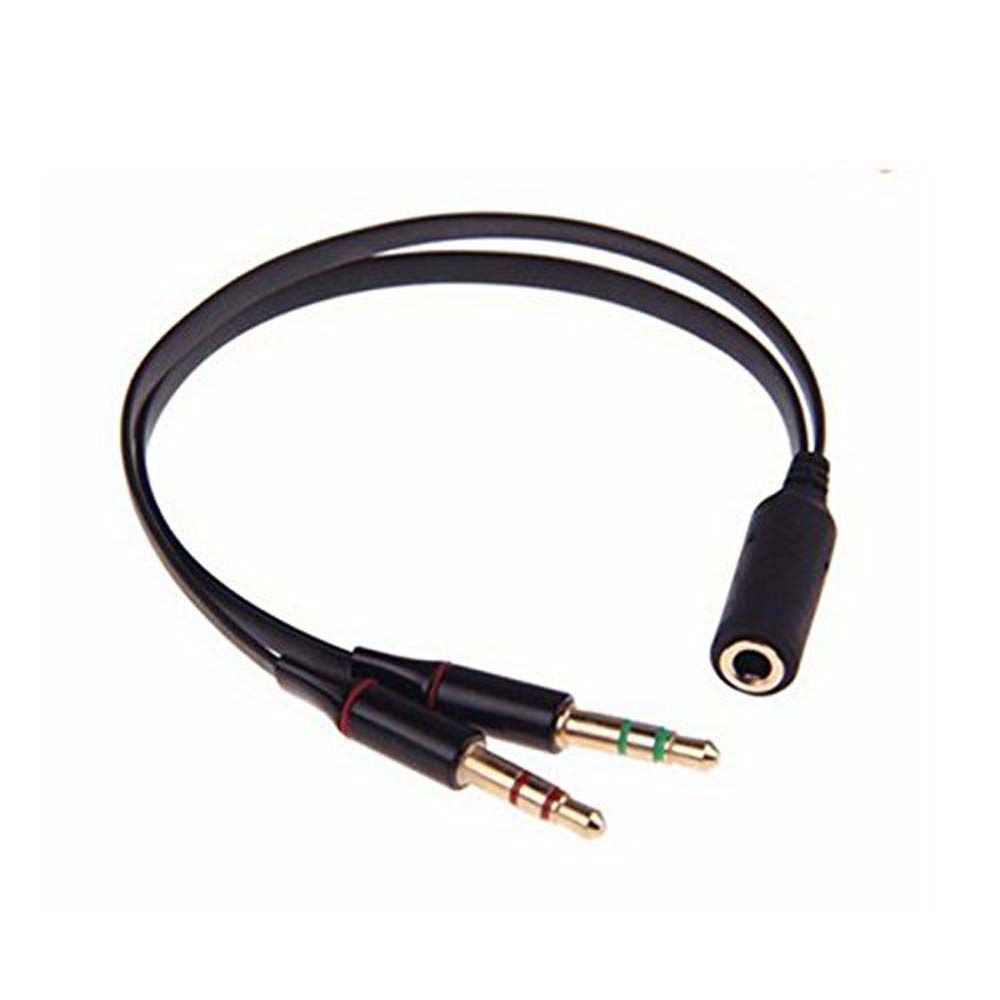 Connected Cord 1 Female to 2 male Micphone 3.5 mm Audio Cable Y Splitter Adapter