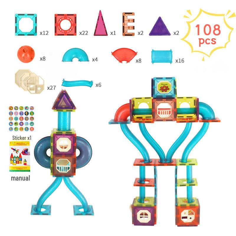 Colorful Roller Ball Building Blocks: Educational Construction Toy for Early Learning
