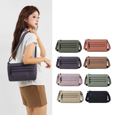 Damentasche Nylon Große Kapazität Umhängetasche Mehrfachfächer Muttertasche