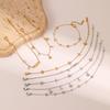 Edelstahlarmband mit 18 Karat vergoldetem Stern-Anhänger Zirkonia-Anhänger Eleganter Minimalistischer Damenschmuck