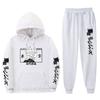 Mens Oversized Hooded Sweatshirt Set With Side Pockets Streetwear Style Cotton Blend Warm Winter Outfit