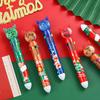 Christmas Ten Colors Ball-point Pen Cartoon Elk Pendants Noel Merry Christmas Decor Gifts For Kids Happy New Year 2025