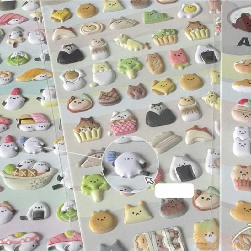Kawaii Cartoon Animal Scrapbook Sticker Cute Animal Journaling Sticker DIY Decor Stationery Luggage Sticker Student Supplies