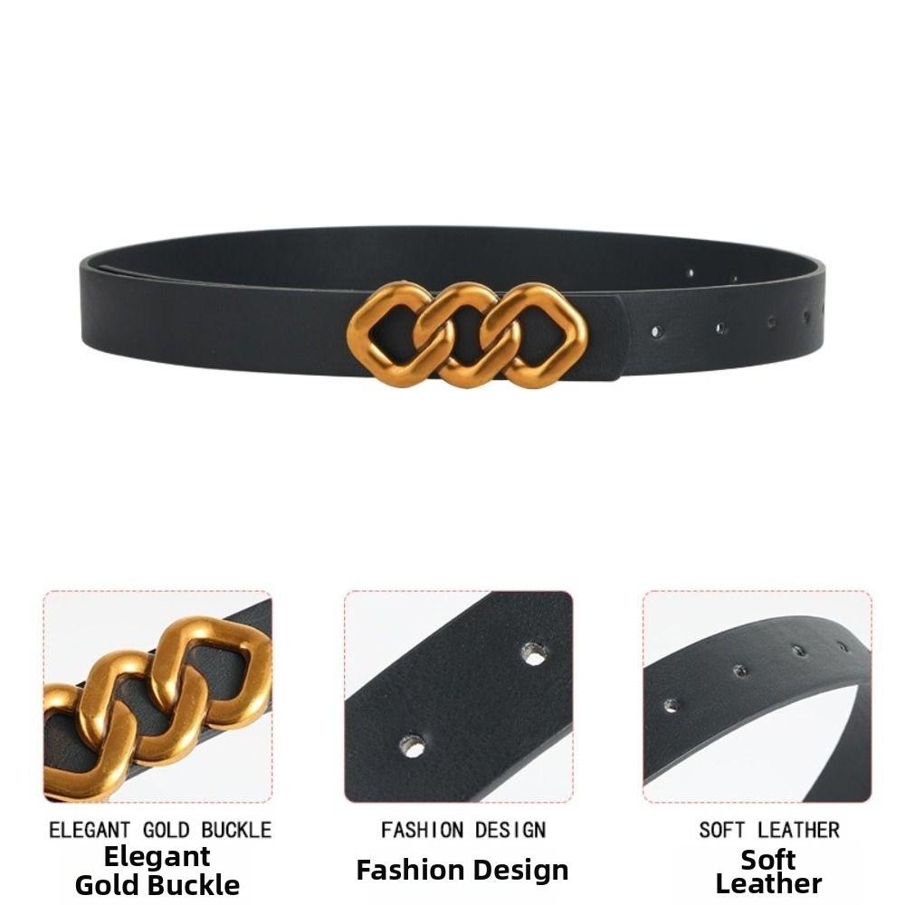 Adjustable Suit Trousers Vintage Belt PU Dress Waistband  Waist Accessory