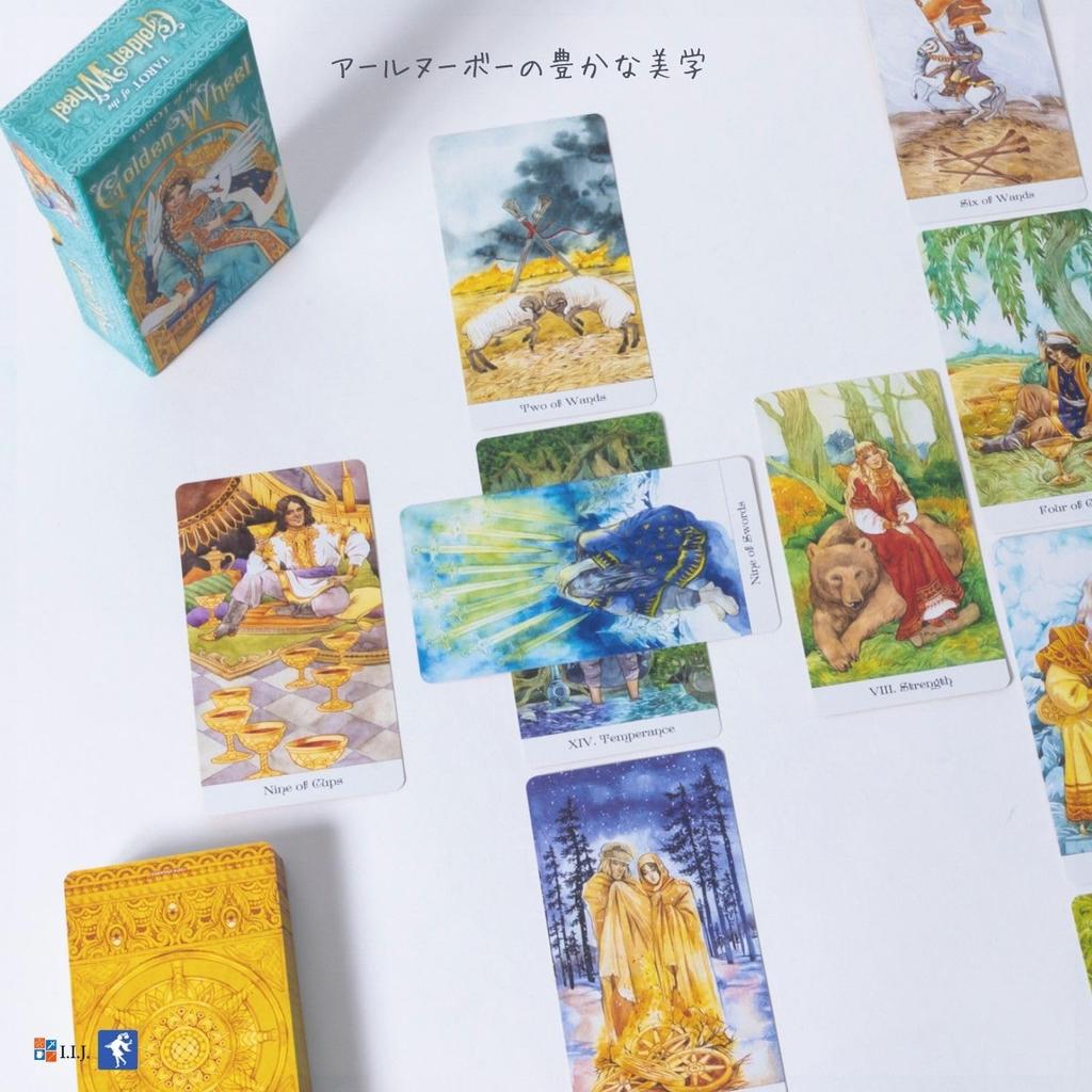 Tarot of the Golden Wheel Tarot Card Set with Japanese Authentic I.I.J 78-Card Instructions,