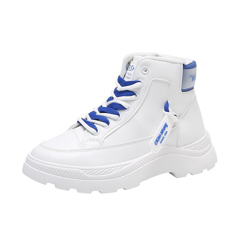 Autumn New Versatile Casual Trend Platform Female Student Middle Help White Shoes