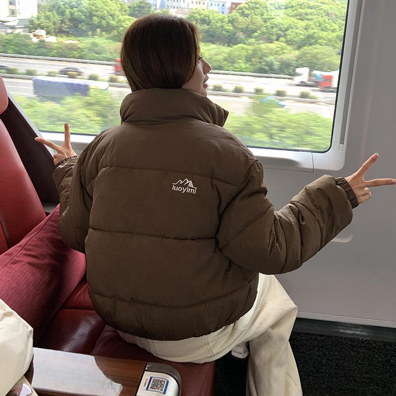 Winter short down cotton-padded clothes for women's loose cotton-padded clothes for small people, thickened cotton-padded jackets, bread jackets, and