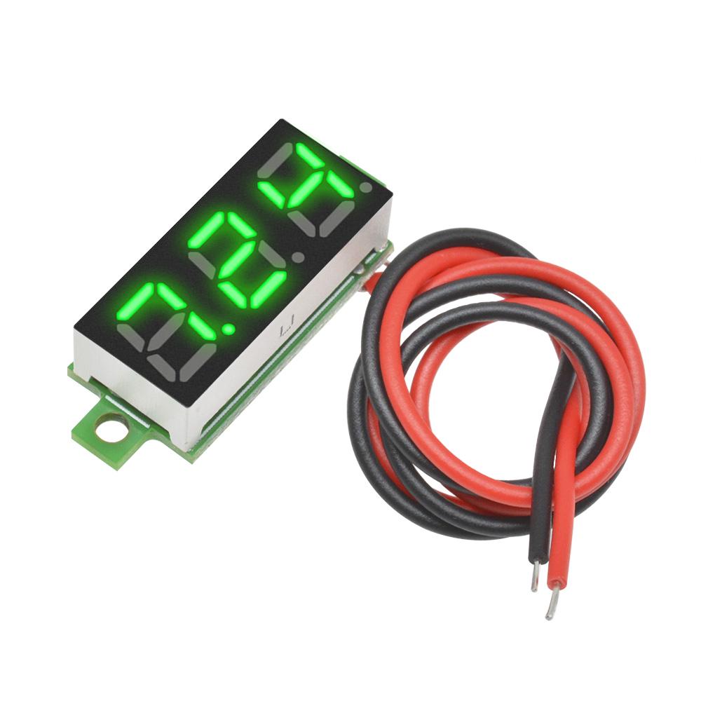 0.28 Inch 0.28" 2 / 3 Wires Digital Voltmeter Blue/Red/Green/Yellow LED Display DC 0-100V DC 3.7-30V LED Panel Voltage Meter