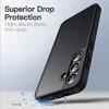 Coque de protection - BOOLING - pour Samsung Galaxy A14/A14 5G - Dos rigide translucide - Silicone noir - Antichoc