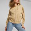 Puma Solid Color Casual Loose Full Zip Hooded Long Sleeve Sweatshirt Women Sweatshirt Brown 676003-84
