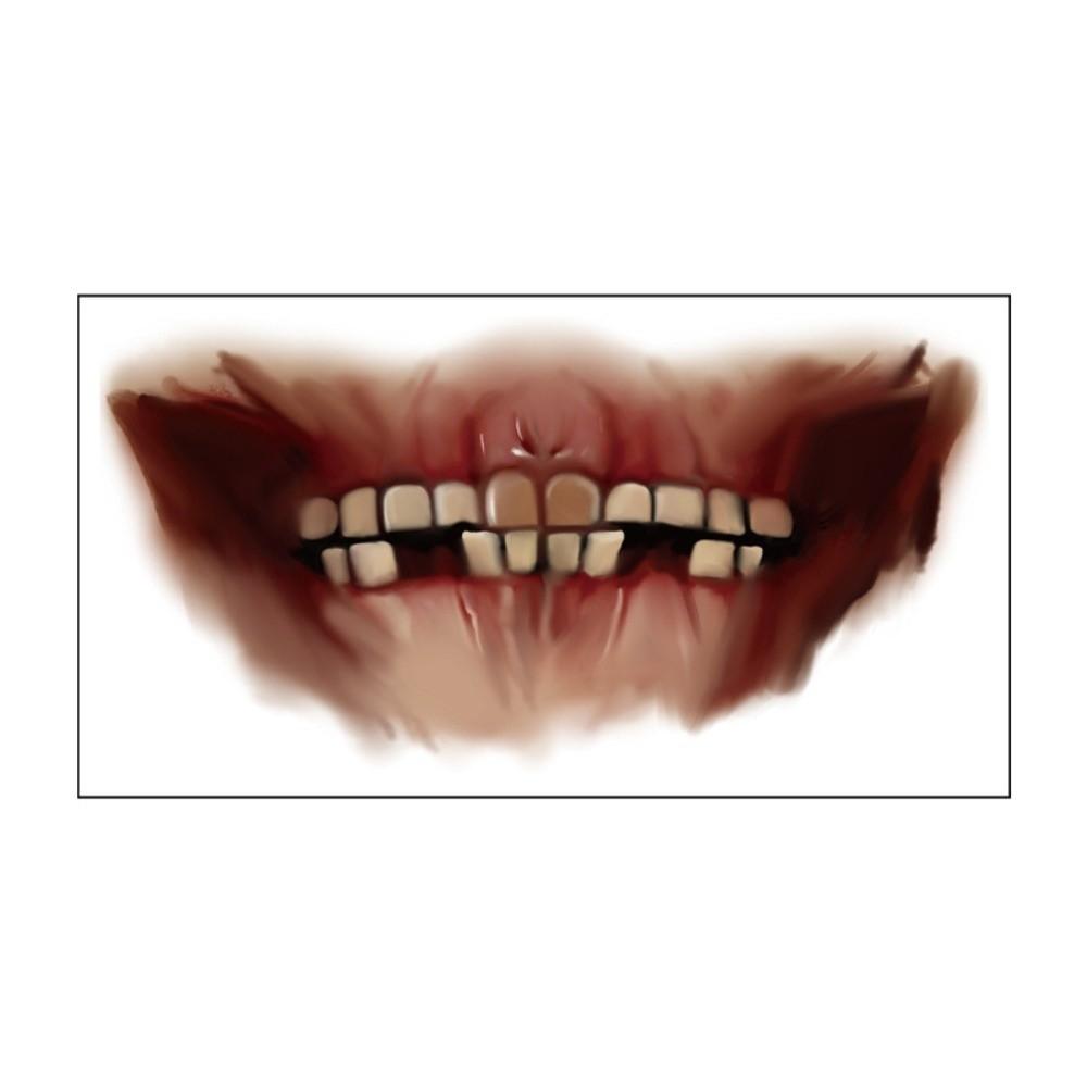 Long-lasting Zombie Cosplay Props Waterproof Bloody Makeup Tattoo Sticker  Party Supplies