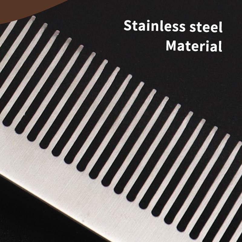 1 professioneller hochwertiger rostfreier Stahl Metall Silber antistatischer Kamm, Friseursalon Haarkamm