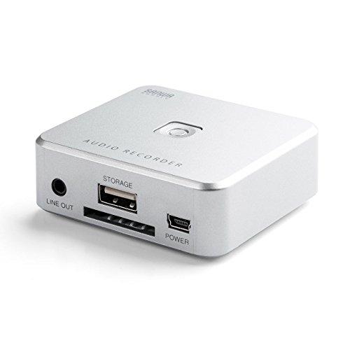Sanwa Direct Audio Capture, No Computer Required, Analog Audio Digitization, SD/USB Memory Storage, Cassette/MD/Record Conversion to MP3, RCA/Stereo M