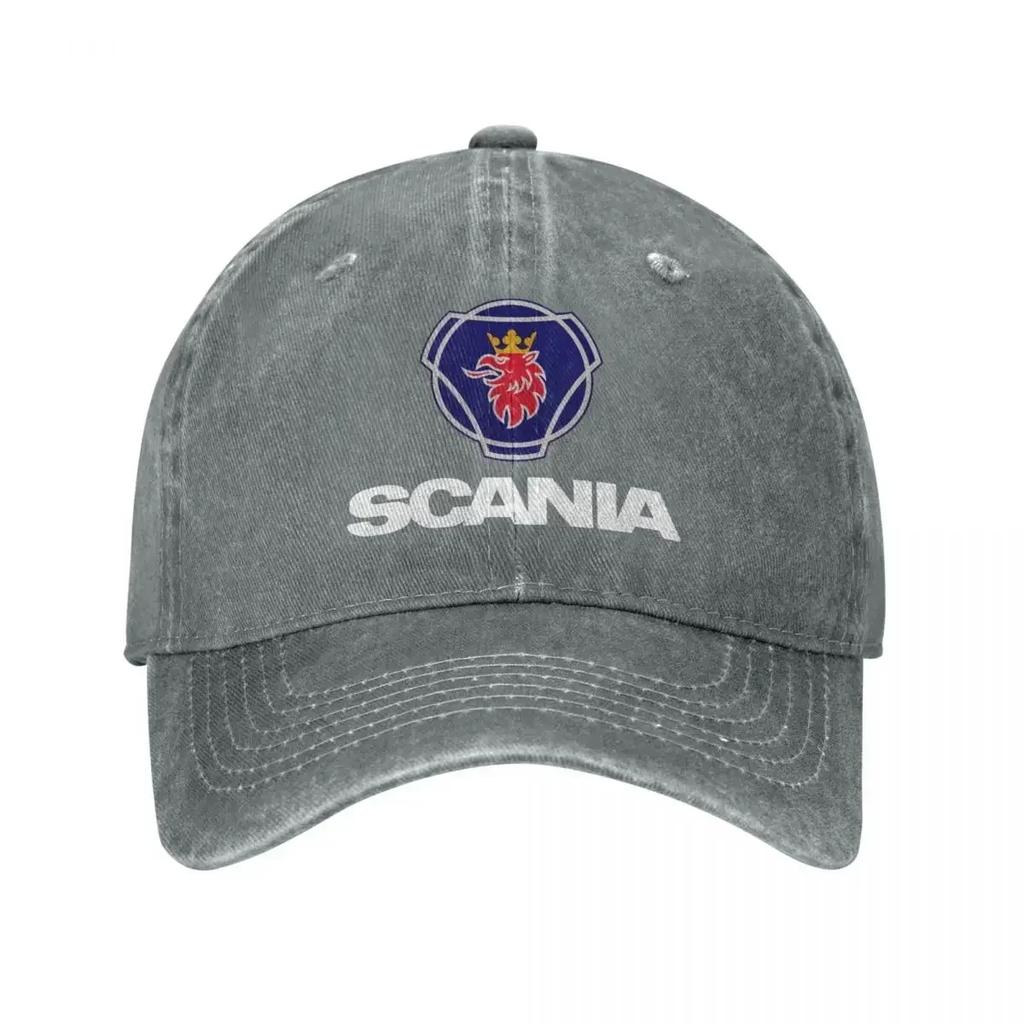 Svezia Saabs Scanias Cappellino da Baseball Vintage Usurato Lavato Cappellino da Sole Unisex Stile Outdoor Estivo Cappellini Regolabili