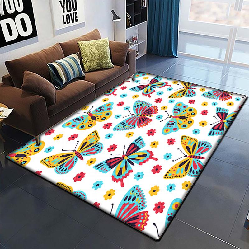 Desen animat anime frumos pictură covor pentru camera de zi Covor zonă mare Covor negru moale Covorașe de decorare a casei Covoare Boho Picnic