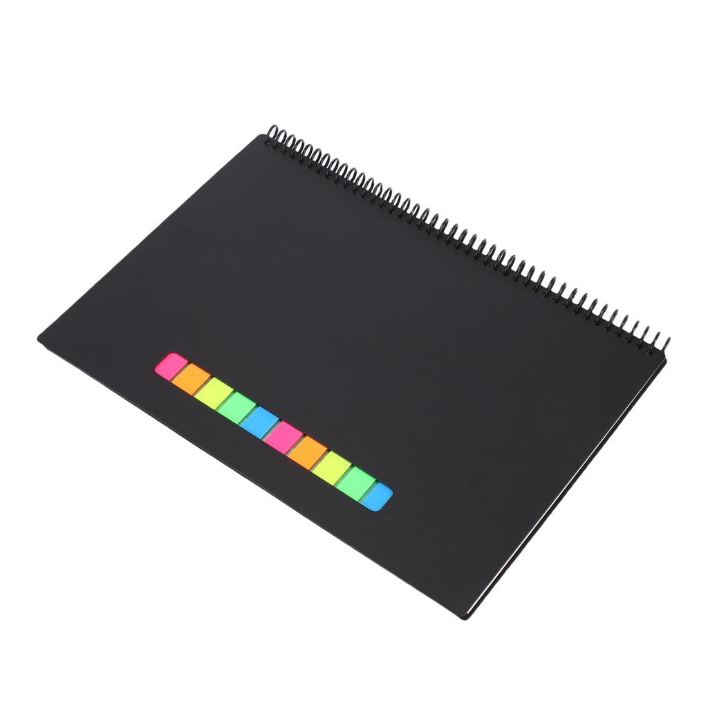  Reusable Paper Notebook Spiral Bound Erasable Shorthand Notepad APP Connectivity Black Lined and Dotted Pages 