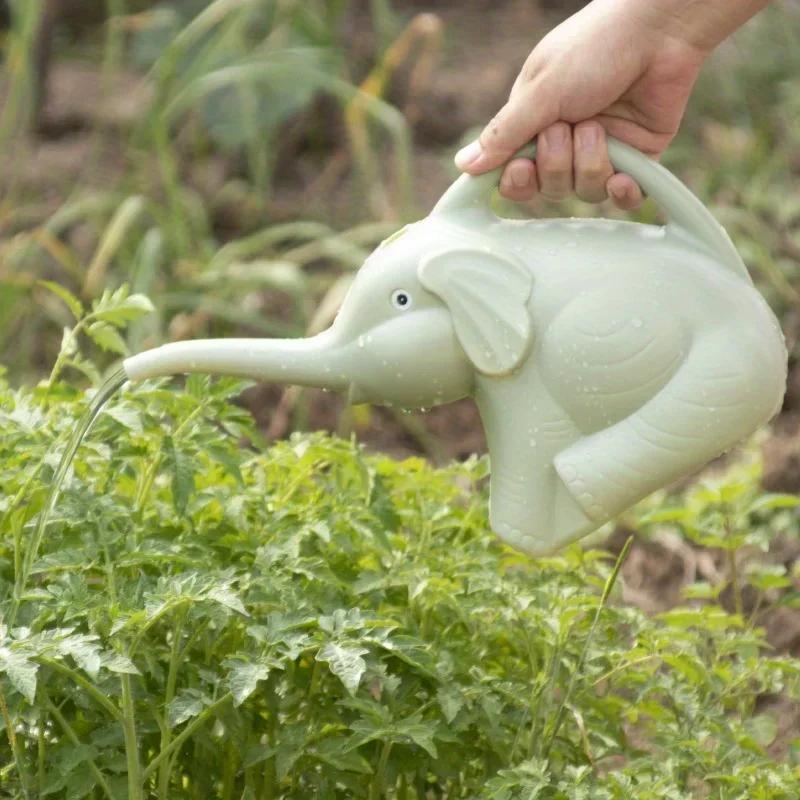 Cute Elephant - Shaped Watering Cans PP Pot Gardening Tools Water Bottle Household Small Water Spray Pot