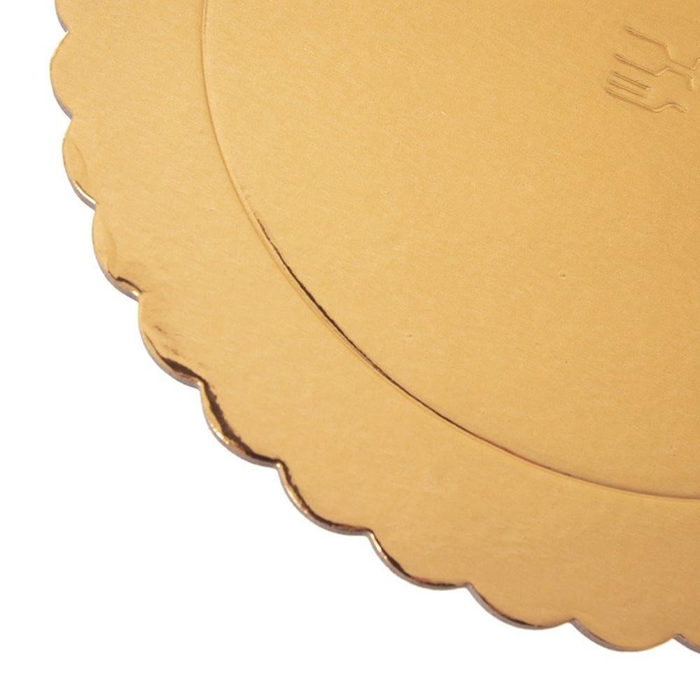 Base per Torta, Torta Rotonda Dorata, 32 Cm