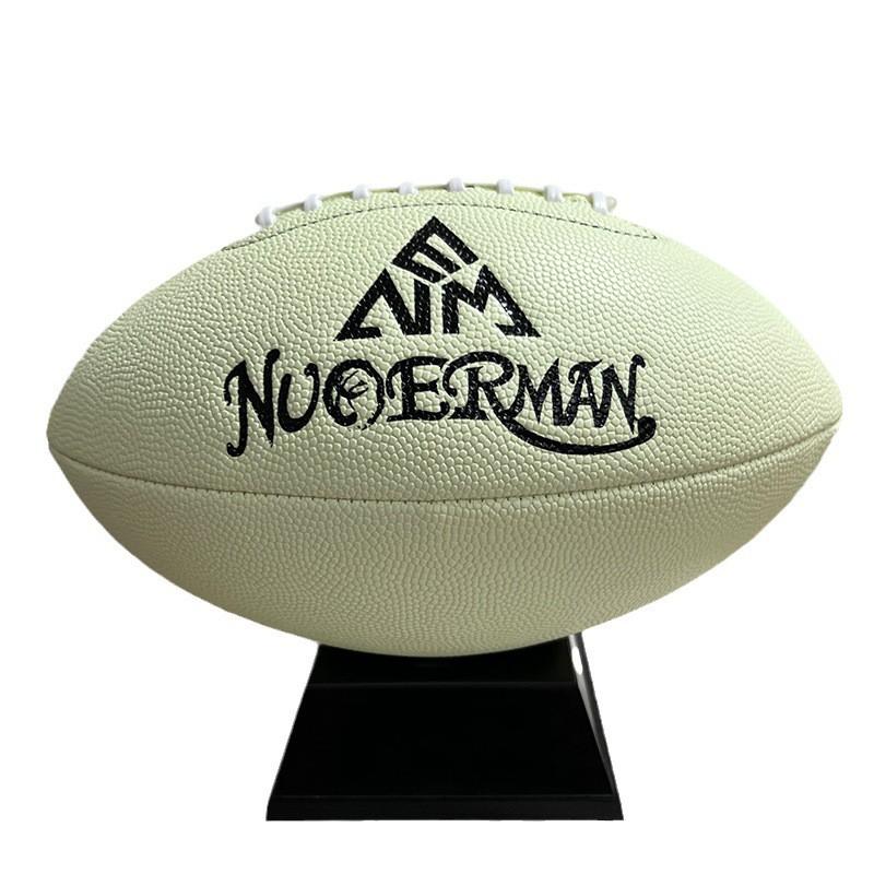 PU Reflective American Football Size 9 Adult Training Competition Machine Stitched Custom Engraving