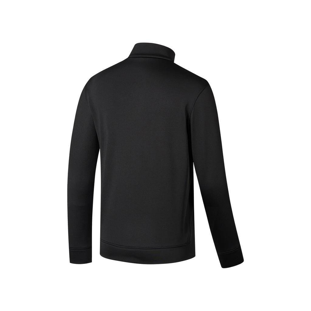 SAUCONY Urban Commuting Series Solid Color Simple Letter Logo Knitted Stand Collar Long Sleeve Sweatshirt Men Sweatshirt Black SC2240157A-BK01