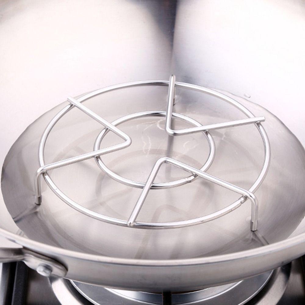 Stainless Steel Cookware Heat Resistant Kitchen Trivet Stand Steamer Steaming Tray Egg Steamer Rack