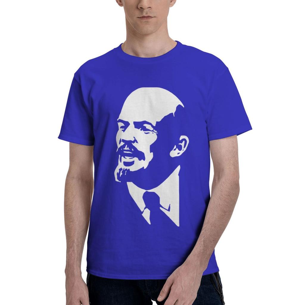 Lenin 100 Baumwolle Lässig Atmungsaktiv Bequem Herren Kurzarm T-Shirt Herren Geschenke