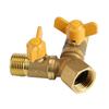 G1 2 Brass Garden Irrigation 2 Way Double Tap Hose Adapter Dual Faucet Connector