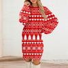 Women's Round Neck Casual Long Sleeve Plush Dresses