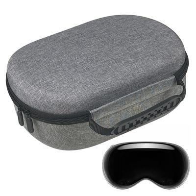 Estuche de Transporte EVA Antiarañazos Estuche de Protección Completa con Bolsillo de Malla Bolsa Portátil para Accesorios del Casco VR Apple Vision Pro