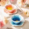 Coffee Cup And Saucer Set Mug for Coffee Hand-Painted Floral Ceramic Milk Tea Breakfast Anniversary Gift