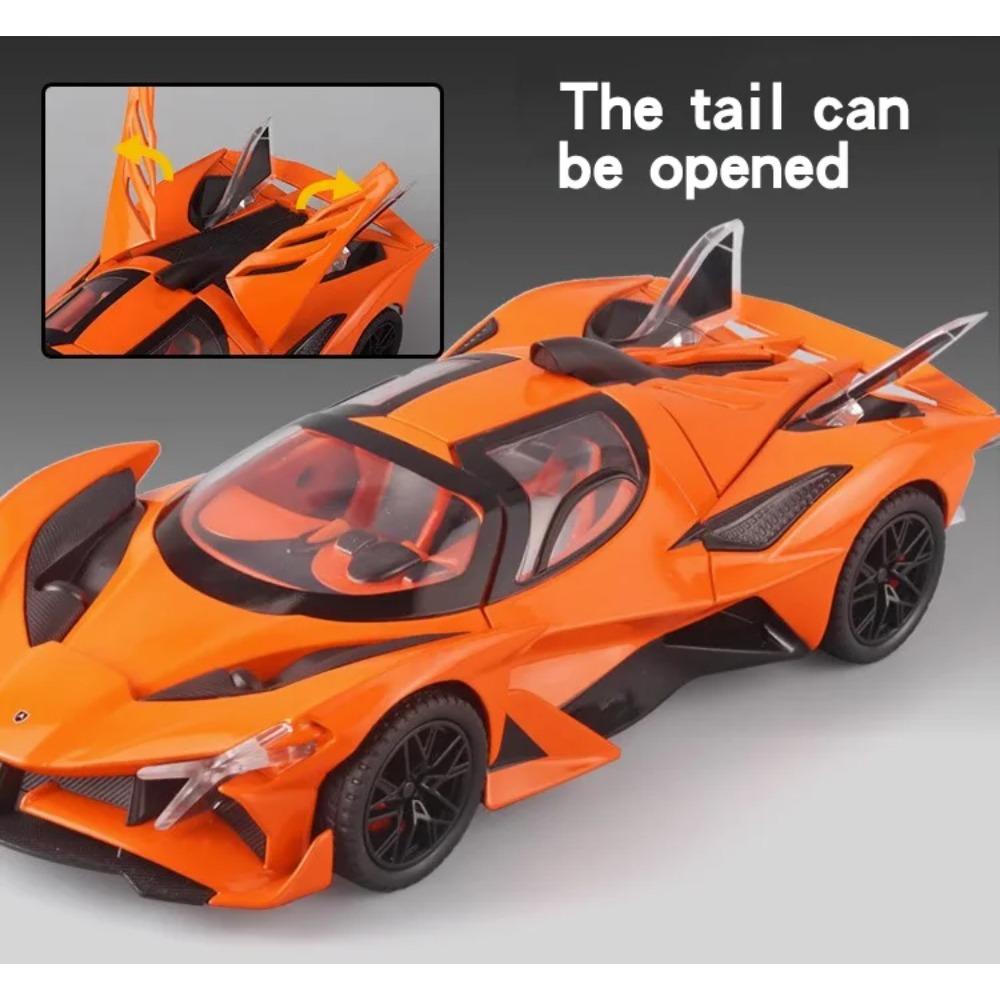 1/24 Scale Apollo Project EVO Super Car Diecast Alloy Vehicle Model Sound & Light Collection Ornaments Toys for Boys Gifts with Kids