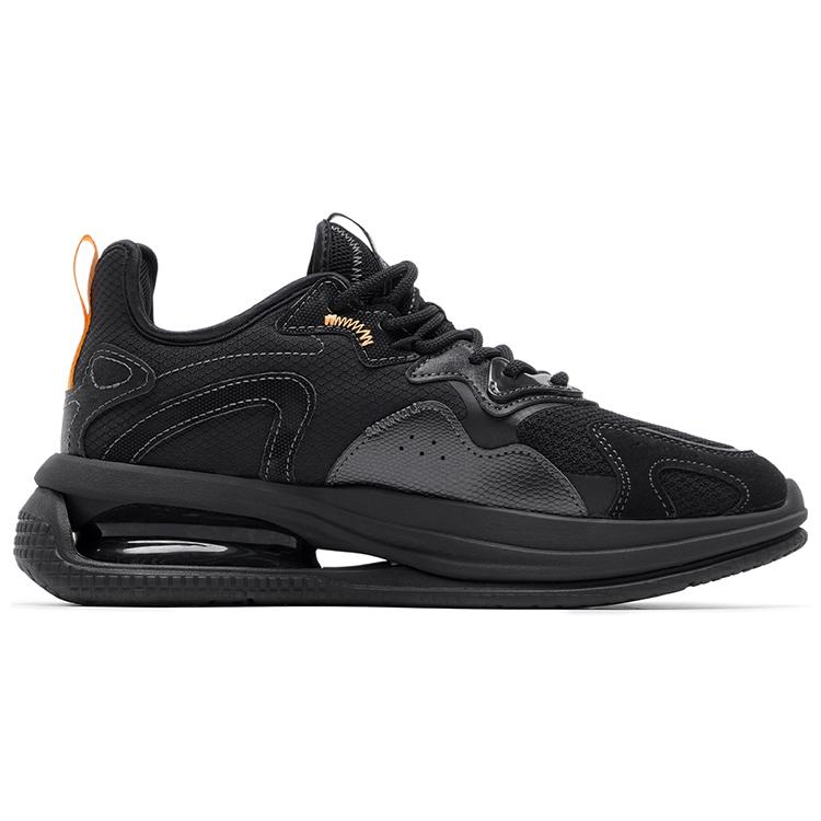 Anta Textile, Synthetic Leather Cushioning Slip Resistant Low Top Casual Shoes Men's Black 112138812-3