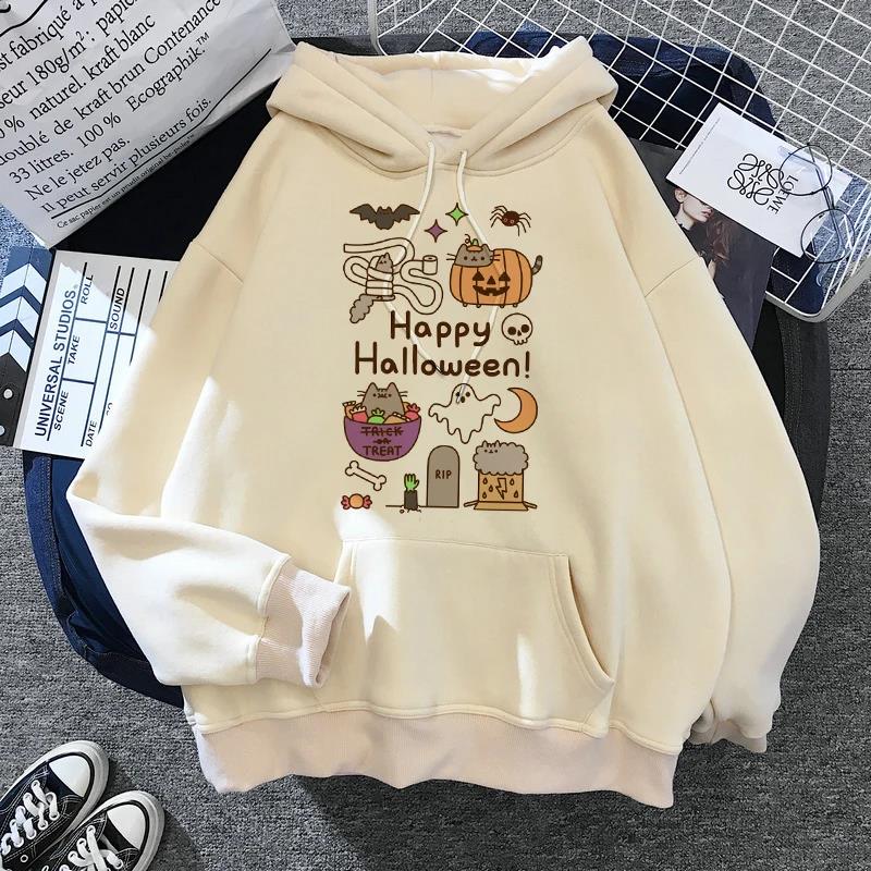 Women's Cat Hooded Sweatshirt 2025 Cartoon Costume Korean Harajuku Kawai Style Oversized