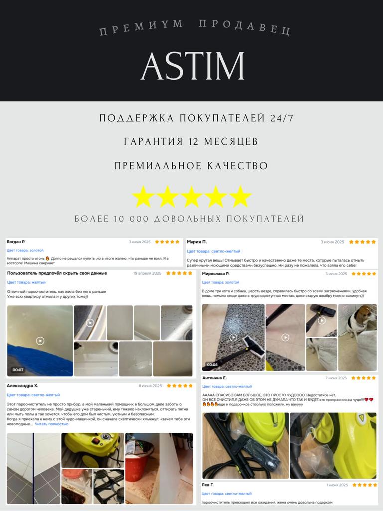 Xiaomi Steam cleaner for cleaning home and car, 4 in 1 2100 W, nozzles - 11 pcs