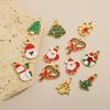 CARLIDANA Unique Diy Jewelry Charms Accessories Tree Santa Claus Enamel Christmas Charms for Bracelet Necklaces Waterproof