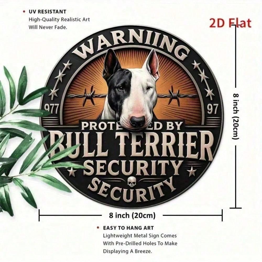 2D Iron Rottweiler Bull Terrier Wall Sign Farmhouse Man Cave Garage Art Decor