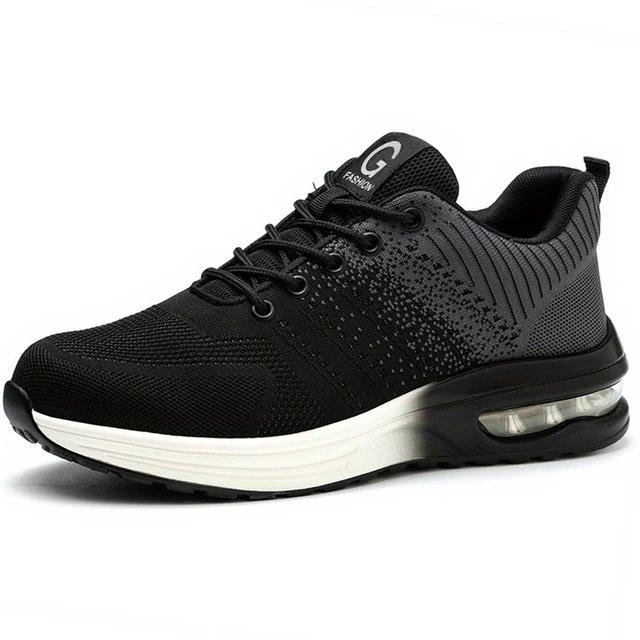 Air Cushion Safety Shoes Men Steel Toe Security Protection Shoes Puncture-Proof Sport Work Shoes Boots Construction Shoes